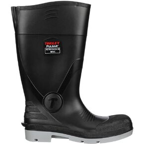 Tingley Pulsar 43251 PVC Safety Toe Knee Boot, Mens 9 / Womens 11, Gray/Black