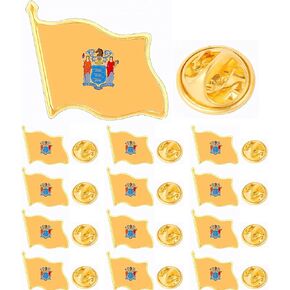 12/25/50/100 New Jersey Flag lapel pin for suit Jacket Backpack hat New Jersey flag pin bulk