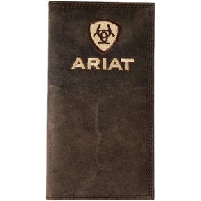 ARIAT Western Wallet Mens Rodeo Crazy Horse Slim Fit Brown A3556502
