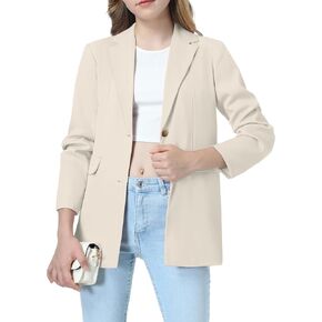 Girls Blazer Jacket with Inner Pocket Long Sleeve Notched Collar/Lapel Collar Open Front Casual Kids Blazers Suit