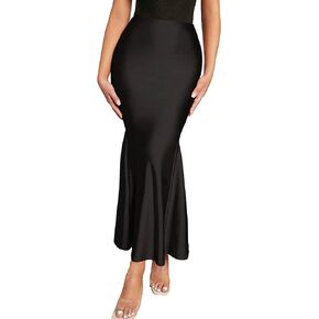 Verdusa Women's High Waist Ruffled Fishtail Bodycon Maxi Long Skirt