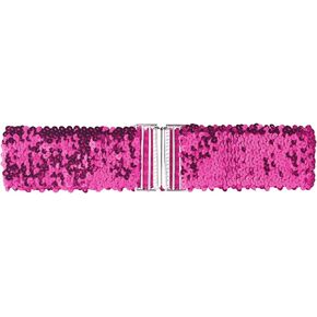 Allegra K Womens Stretchy Waist Belts Metal Interlock Buckles Sequins Decor Belts for Dresses