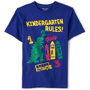 The Children's Place boys Kindergarten Rules Short Sleeve Graphic T shirt