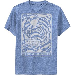 Disney Alice in Wonderland Cheshire Cat We're All Mad Here Boys Performance T-Shirt