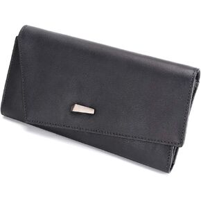 Genuine Leather Wallet RFID Blocking Women Long Purse Vintage Cowhide Handmade Card Holder Organizer (Green)