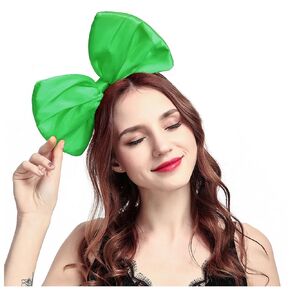ZCMG Huge Bow Headband Big Bowknot Hair Bands Headpiece Women Bow Hairband Hair Hoop Holiday Party Decoration Cosplay Costume Cute Christmas Halloween Headdress Handmade Hair Accessories 1 Pack Pink