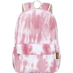 Canvas School Bag Backpack, Ranibow Style Unisex Canvas Zip Backpack College Laptop Bag for Teens Girls Casual Travel Daypack