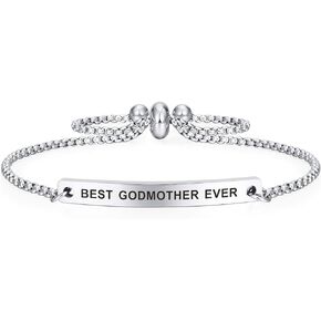 SOUSYOKYO Godmother Gifts from Godchild, Best Fairy Godmother Bracelet, Birthday Jewelry for Godmom. Easter Day, Christmas
