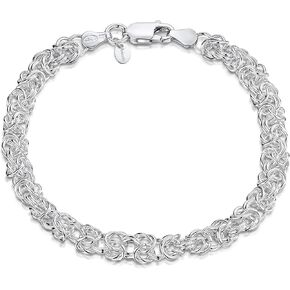 سوار سلسلة بيزنطية من الفضة الإسترليني عيار 925 للجنسين من أمبرتا in Kuwait