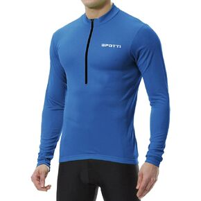 Men's Cycling Bike Jersey Long Sleeve with 3 Rear Pockets - Moisture Wicking, Breathable, Quick Dry Biking Shirt