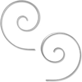 Humble Chic Spiral Threader Boho Earrings for Women - Hypoallergenic Thin Twist Hoop Earrings - Plated in 925 Sterling Silver or 18K Gold, Safe for Sensitive Ears - Made in the USA