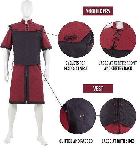 مجموعة ملابس Burgschneider Dungeons & Dragons FIGHTER COSTUME للبالغين من الجنسين | مرخص بالكامل من D&D | ضرب بقوة وفي كثير من الأحيان! in Kuwait