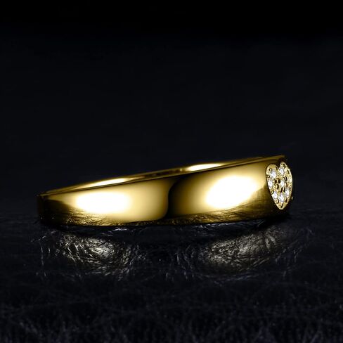 JewelryPalace الحب القلب مكعب زركونيا وعد خواتم للنساء، 14K الأبيض الأصفر ارتفع الذهب مطلي 925 خواتم الفضة الاسترليني لها، خواتم الزفاف تكويم للنساء in Saudi Arabia