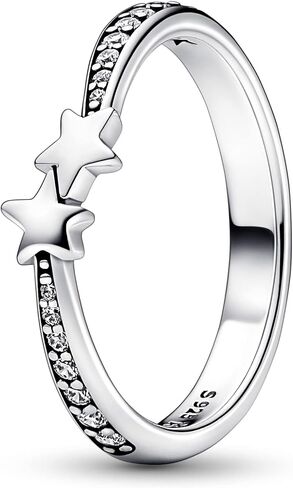 Pandora Shooting Stars Sparkling Ring - Celestial Ring for Women - Layering or Stackable Ring - Sterling Silver with Clear Cubic Zirconia - Size 7 in Saudi Arabia