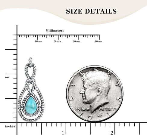 قلادة TUNGSTORY الفيروزية للنساء عقدة سلتيك قلادة مع سلسلة كابل 18 بوصة هدية عيد ميلاد لها in Kuwait