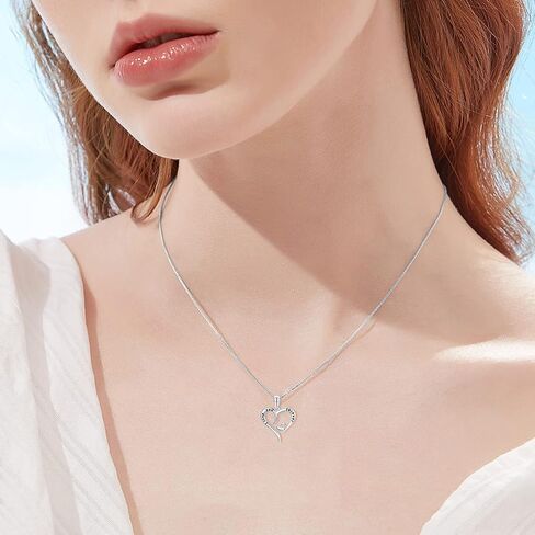 14k Gold"I love You Forever" Heart Necklace for Women, Real Gold Box Chain Love Pendant Jewelry, Anniversary Present for Wife, Gifts for Her, 18 Inch in Saudi Arabia