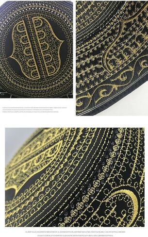 TINAYAUE Men Muslim Prayer Topi Hat Saudi Adult Islamic Worship Headwear Eid Ramadan Kufi Hat Mosque Madrassa Egyptian Hat in Saudi Arabia