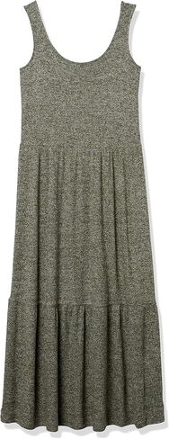 Amazon Essentials Women's Cozy Knit Rib Sleeveless Tiered Maxi Dress (Previously Daily Ritual) in Saudi Arabia