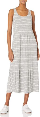 Amazon Essentials Women's Cozy Knit Rib Sleeveless Tiered Maxi Dress (Previously Daily Ritual) in Saudi Arabia