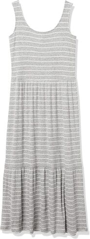Amazon Essentials Women's Cozy Knit Rib Sleeveless Tiered Maxi Dress (Previously Daily Ritual) in Saudi Arabia