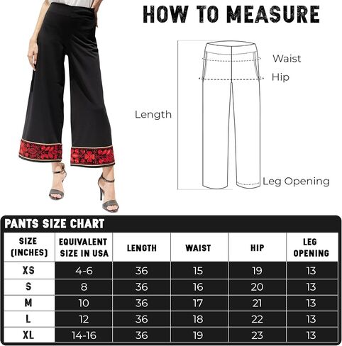 Palestine Traditional Women Folklore Palestinian Embroidered Wide Capri Pull On Pants with Embroidery Black in Saudi Arabia