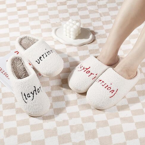 Meet Me at Midnight Slippers 1989 Taylor Slippers for Swiftie Lavender Haze Warm Fuzzy Slippers Cozy House Slippers for Women and Men in Saudi Arabia