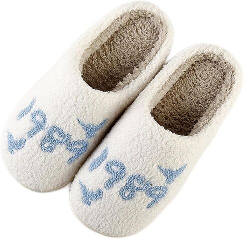 Meet Me at Midnight Slippers 1989 Taylor Slippers for Swiftie Lavender Haze Warm Fuzzy Slippers Cozy House Slippers for Women and Men in Saudi Arabia