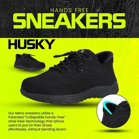 Zeba Hands Free Slip on Husky Sneakers for Men - Step Up Your Comfort and Style with Perfect Walking Shoes and Fashion Sneakers in Saudi Arabia