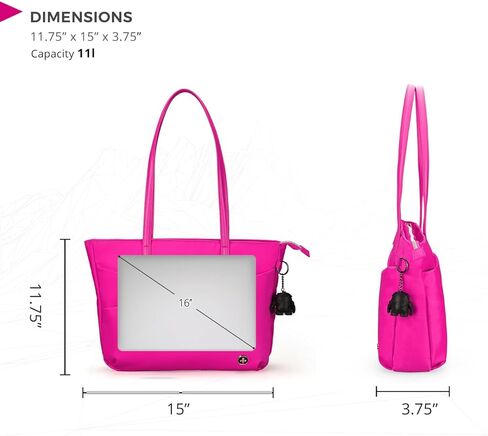 حقيبة يد نسائية من سويس ديزاين كاتي روز ان جي، حقيبة يد داخلية بإضاءة LED بمقبض علوي أنيق للسفر والعمل in Kuwait