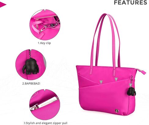 حقيبة يد نسائية من سويس ديزاين كاتي روز ان جي، حقيبة يد داخلية بإضاءة LED بمقبض علوي أنيق للسفر والعمل in Kuwait