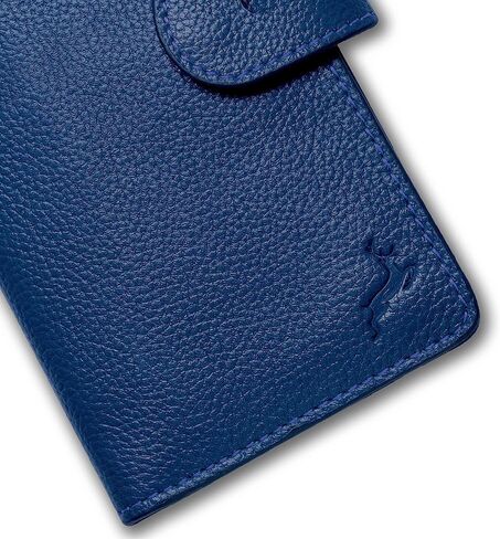 DEERHANDMADE Slim Long Travel Leather Wallet (Cash Wallet, Holds 15-18 Cards, 4 Flat Pockets, 1 ID Windows) Wallet Card Holder with 3 Years Warranty; A Perfect Bifold Wallet Gift. (Citrine Edition) in Saudi Arabia