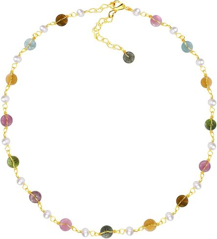 Freshwater Pearl Donut Birthstone Choker Necklace for Women in Saudi Arabia