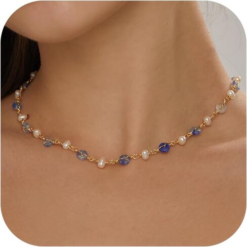 Freshwater Pearl Donut Birthstone Choker Necklace for Women in Saudi Arabia