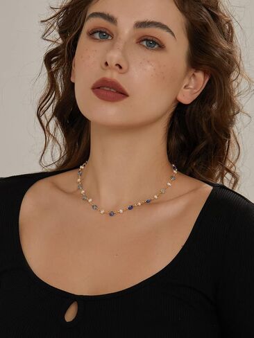 Freshwater Pearl Donut Birthstone Choker Necklace for Women in Saudi Arabia