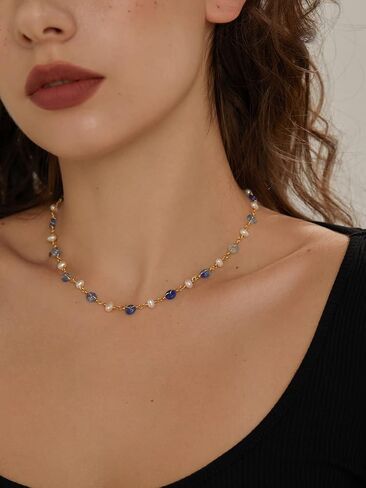 Freshwater Pearl Donut Birthstone Choker Necklace for Women in Saudi Arabia