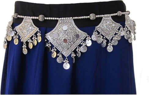 تصميم الأزياء الرباط حزام - عملة الغجر القبلية الرقص الشرقي زي اللباس السراويل تنورة الورك وشاح التبعي - كوشي بانجارا بوهو هيبي نمط المهرجانات البوهيمي الديكور الخصر المجوهرات in Kuwait