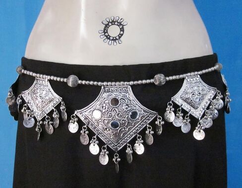 تصميم الأزياء الرباط حزام - عملة الغجر القبلية الرقص الشرقي زي اللباس السراويل تنورة الورك وشاح التبعي - كوشي بانجارا بوهو هيبي نمط المهرجانات البوهيمي الديكور الخصر المجوهرات in Kuwait