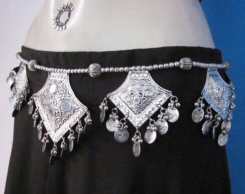 تصميم الأزياء الرباط حزام - عملة الغجر القبلية الرقص الشرقي زي اللباس السراويل تنورة الورك وشاح التبعي - كوشي بانجارا بوهو هيبي نمط المهرجانات البوهيمي الديكور الخصر المجوهرات in Kuwait