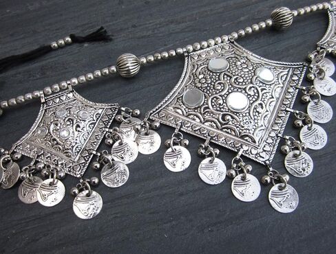 تصميم الأزياء الرباط حزام - عملة الغجر القبلية الرقص الشرقي زي اللباس السراويل تنورة الورك وشاح التبعي - كوشي بانجارا بوهو هيبي نمط المهرجانات البوهيمي الديكور الخصر المجوهرات in Kuwait