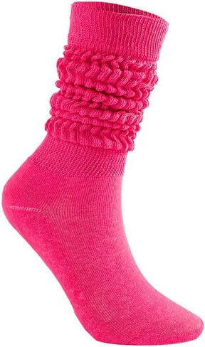 جوارب نسائية من فيدوسا بلون احمر وردي من الثمانينيات، جوارب طويلة للغاية وثقيلة حتى الركبة، جوارب سكرانشي سميكة مقاس 9 الى 10، جوارب رياضية للنساء in Kuwait