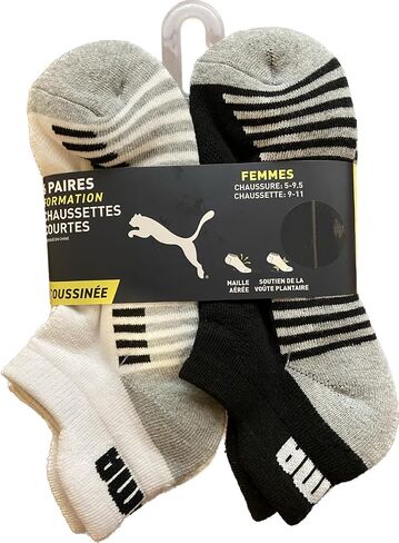 PUMA 6 PAIRS TRAINING LOW CUT WOMEN SOCKS SHOE 5-9.5 SOCK 9-11, Multi, 5-9.5 in Saudi Arabia