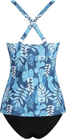 ZAFUL 2024 بِدل السباحة للنساء Tankini البطن تحكم المايوه ثوب السباحة قطعتين ملابس السباحة انقسام الرقبة لباس سباحة in Saudi Arabia