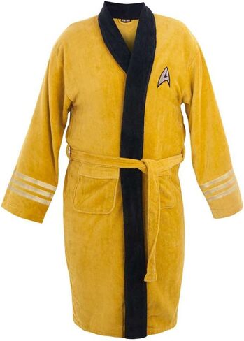 Star Trek Adult Captain Kirk Fleece Costume Bath Robe (Yellow, One Size) in Saudi Arabia