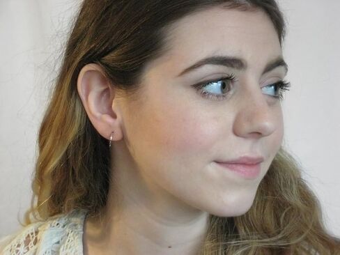 14K Gold Thin Continuous Endless Hoop Earrings, 10-24mm (1mm Tube) in Kuwait