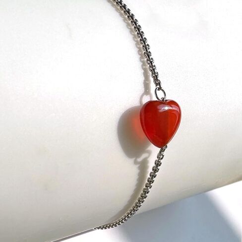 Natural Carnelian Heart Adjustable Bracelet, My Soul Sister Friendship Best Friend Birthday Gifts for Sister from Sister in Saudi Arabia