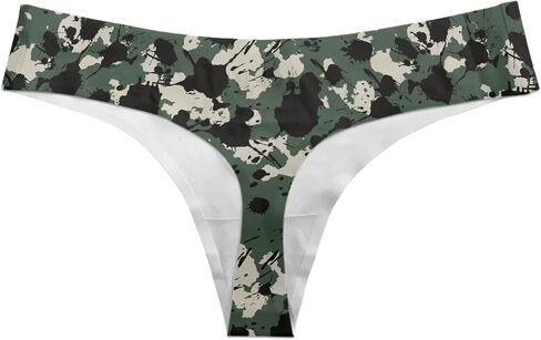 Black Cat Thong for Women Cat Printed No Show Underwear 3D Print Low Waist Seamless Thong Pack Sexy in Saudi Arabia
