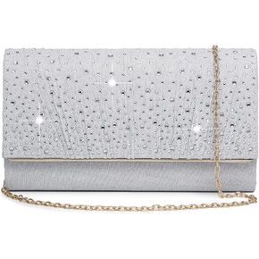 MUDUO Rhinestone Clutch Purses for Women Purses and Handbags Formal Wedding Party Prom Purse Money Bags Christmas gift.