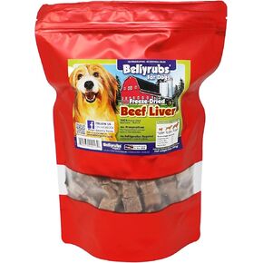 Freeze-Dried Lamb Liver Treats for Small to Large Dogs 14oz | 100% Real Lamb Liver Chews | All-Natural Gluten & Grain Free | High Protein Premium Dog Training Treat | Made in USA