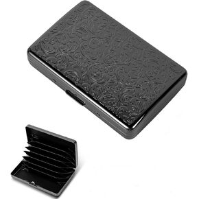 حامل بطاقات الائتمان HAPUTDY RFID المعدني/محفظة السفر/حافظة واقية لـ 5 بطاقات ائتمان