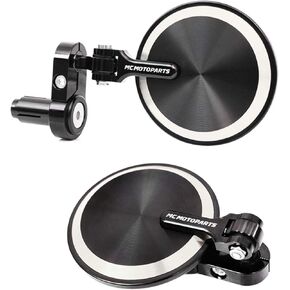 Black Reborn Folding CNC Bar Ends Mirrors Compatible with For Z650 Z1000 Z900 Z900rs Z300 Ninja 400 R 18 19 20 21 ER6N ER6F Z800 2021 2022 23 24
